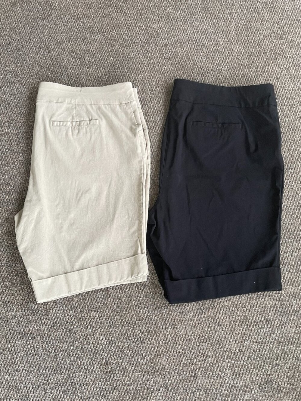 2 Pair Kim Rogers Plus Size Super Stretch Shorts 24W